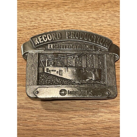 Vintage Eastern Coal Record Production Lightfoot‎ No. 1 1987 Belt Buckle - Picture 1 of 6